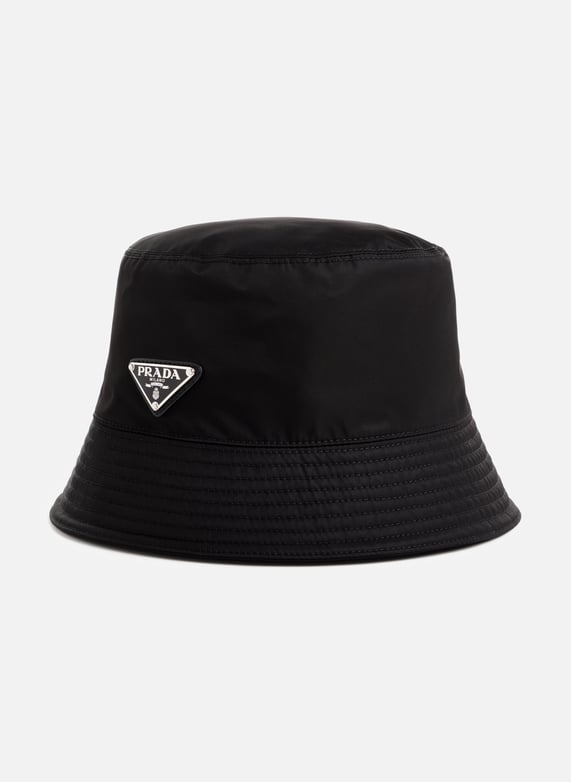 Triangle logo bucket hat prada men printemps