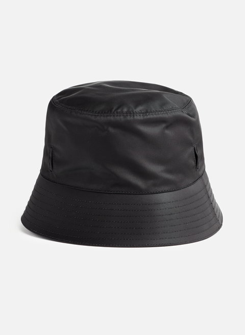 Asymmetrical recycled nylon bucket hat BlackPRADA 
