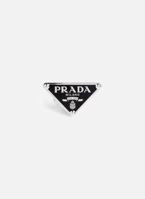 Boucle d'oreille unique en argent Noir by PRADA PRADA Boucle d'oreille unique en argent Noir