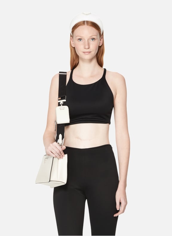 Brassière à dos échancré Noir by PRADA PRADA Brassière à dos échancré Noir
