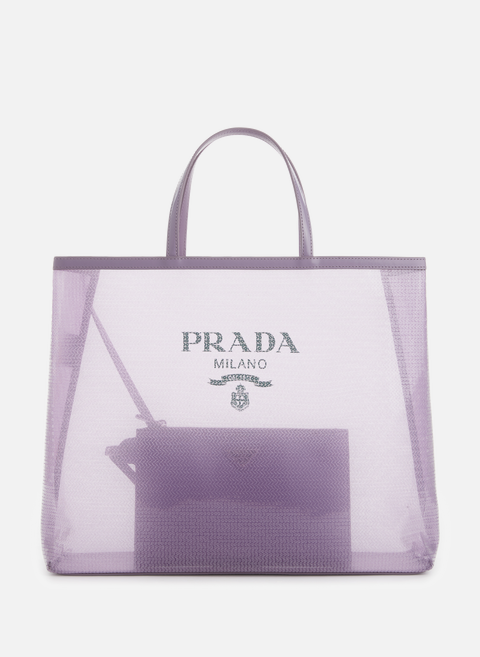 Violette PRADA-Tasche mit Pailletten 
