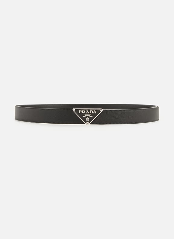 Ceinture en cuir saffiano Noir by PRADA PRADA Ceinture en cuir saffiano Noir