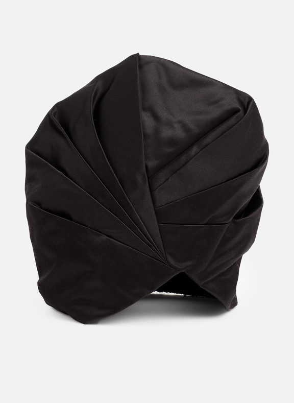 PRADA Chapeau turban en soie Noir