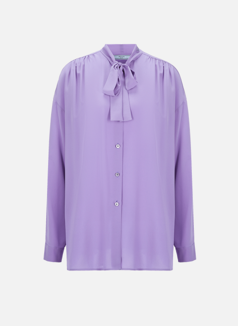 Violet PRADA crepe de chine blouse 