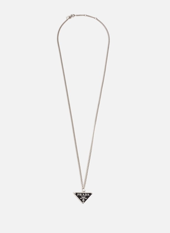 Prada online silver necklace