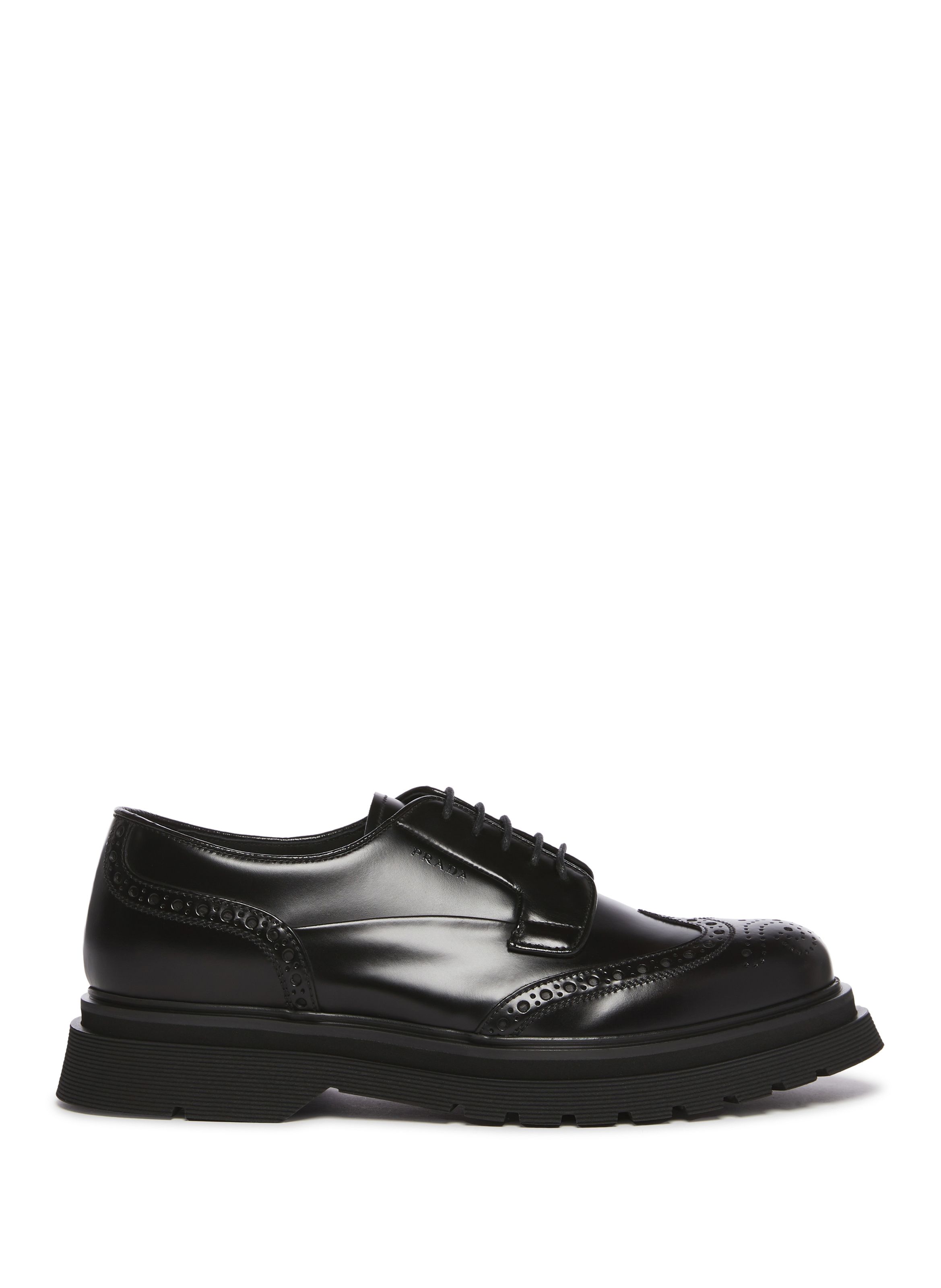 Derbies lacets en cuir bross Noir