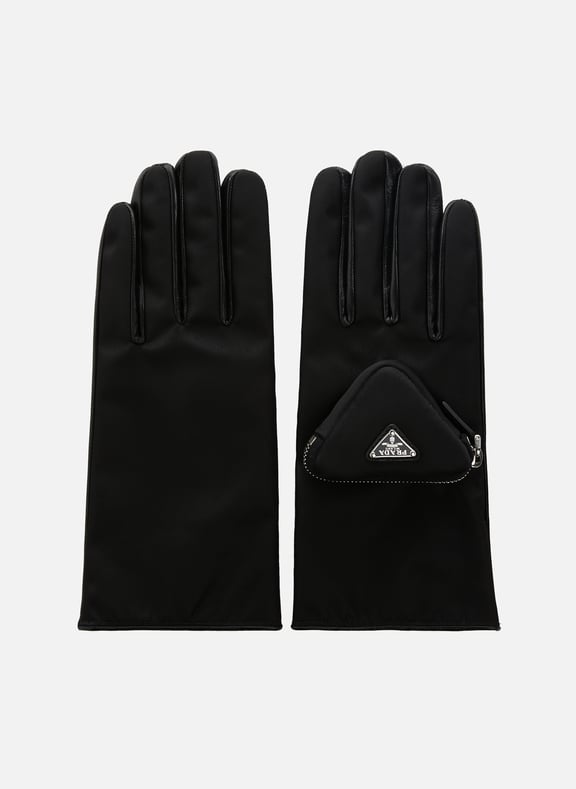 Gants avec logo Noir by PRADA PRADA Gants avec logo Noir