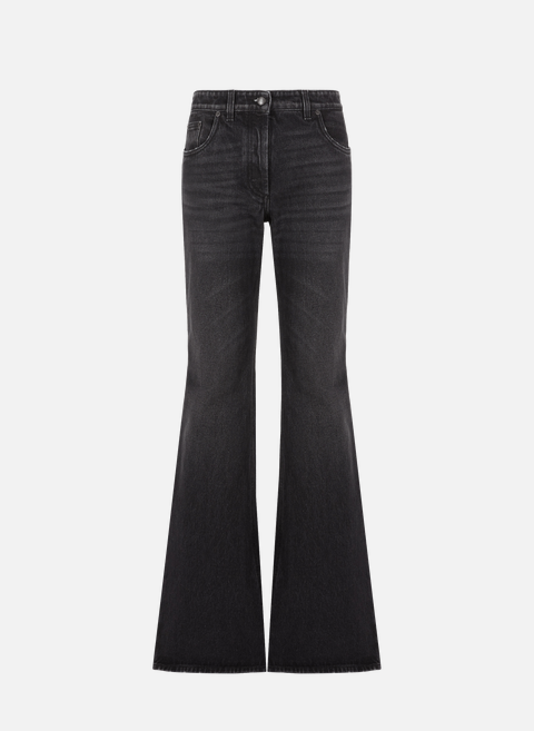 بنطال جينز denim بتصميم واسع باللون الأسود من PRADA 