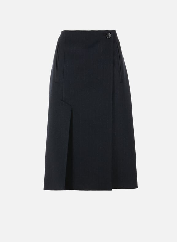 Jupe midi en laine Bleu by PRADA PRADA Jupe midi en laine Bleu