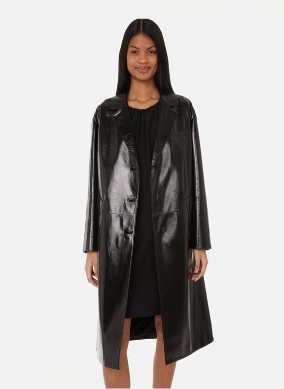 Manteau cuir agneau best sale femme