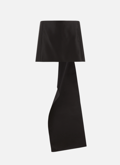 تنورة قصيرة من الساتان باللون الأسود من PRADA 