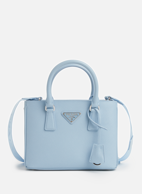 Mini sac à main Galleria en cuir BleuPRADA 