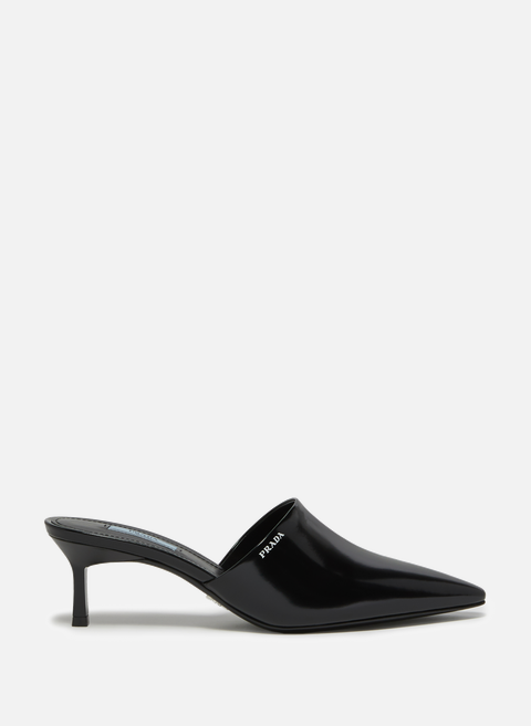 Mule with stiletto heel and pointed toe BlackPRADA 