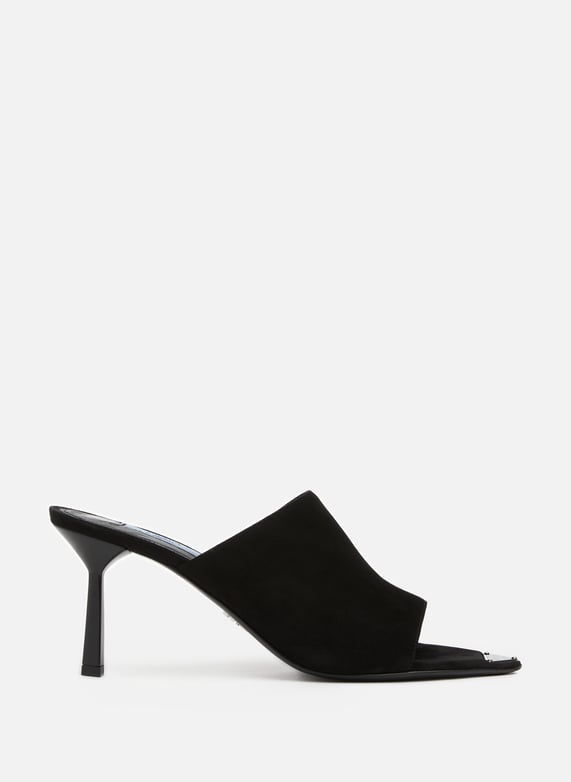 Mules En Daim Prada Femme Printemps