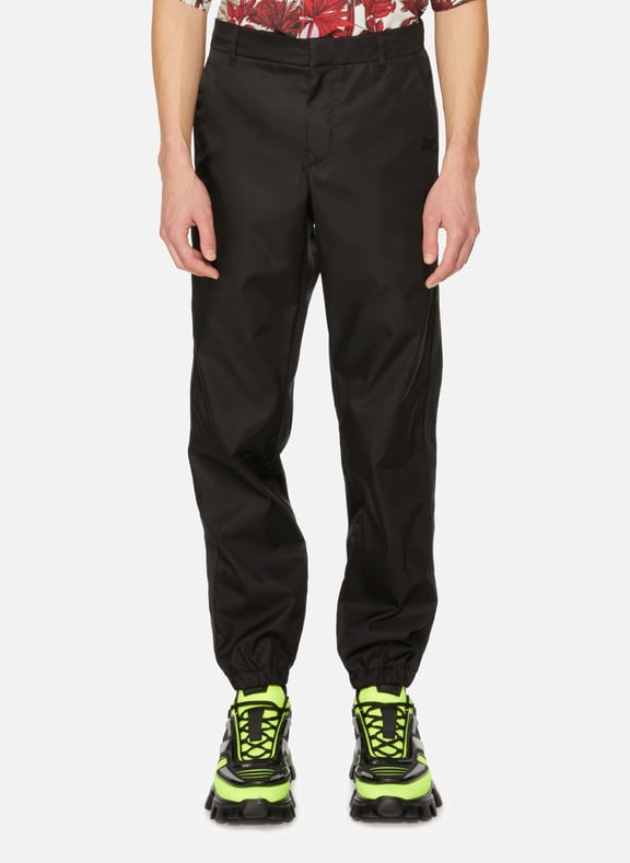 Pantalon droit à la cheville froncé Noir by PRADA PRADA Pantalon droit à la cheville froncé Noir