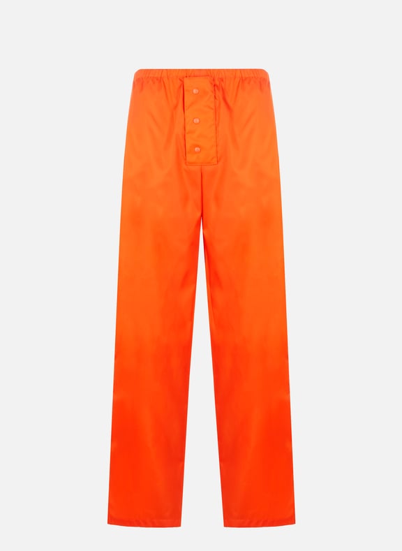 Pantalon droit en Re-nylon Orange by PRADA PRADA Pantalon droit en Re-nylon Orange