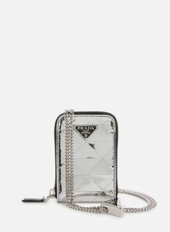 Prada silver chain bag sales