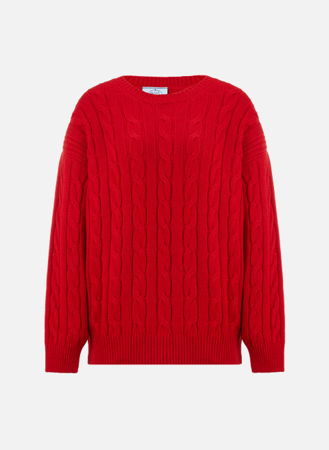 Sweater with cutouts RedPRADA 