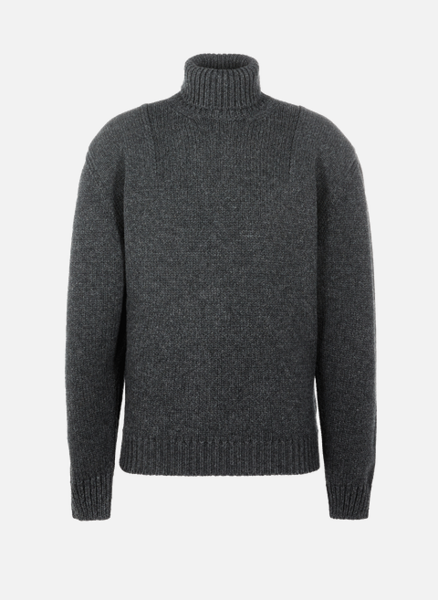 Wide turtleneck sweater GrayPRADA 