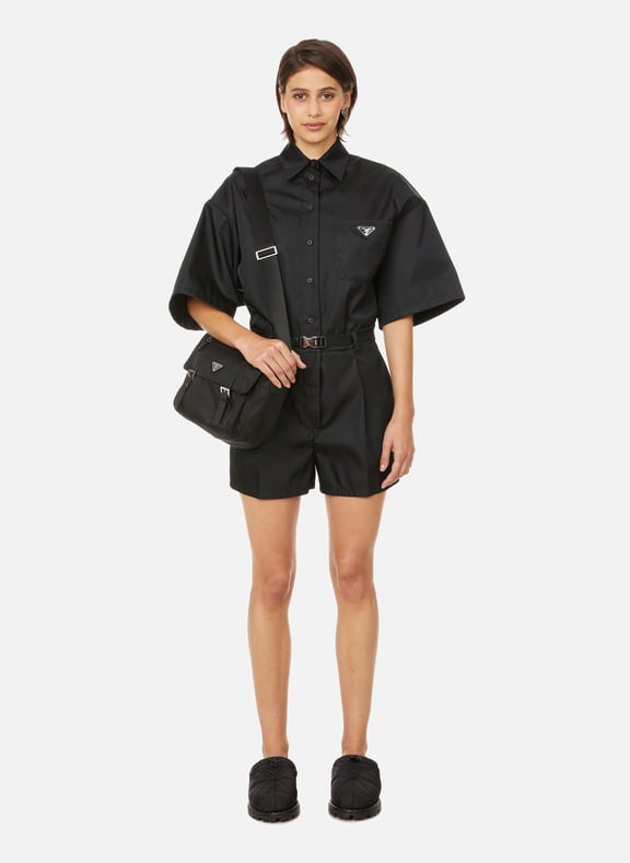 Combishort en Re-nylon Noir by PRADA PRADA Combishort en Re-nylon Noir