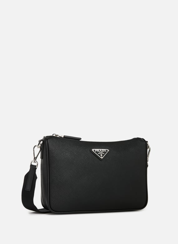 Saffiano leather crossbody bag prada men printemps