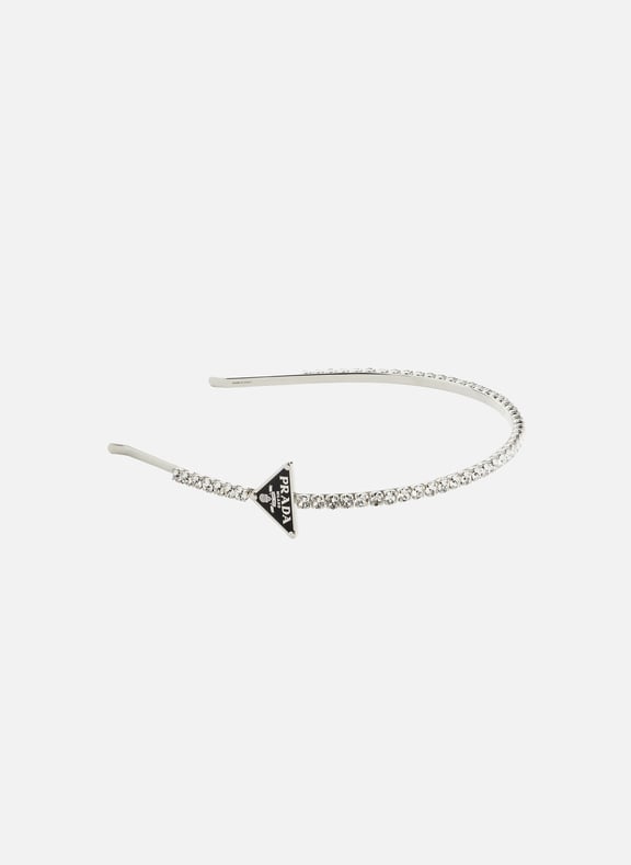 Serre-tête avec cristaux Argent by PRADA PRADA Serre-tête avec cristaux Argent