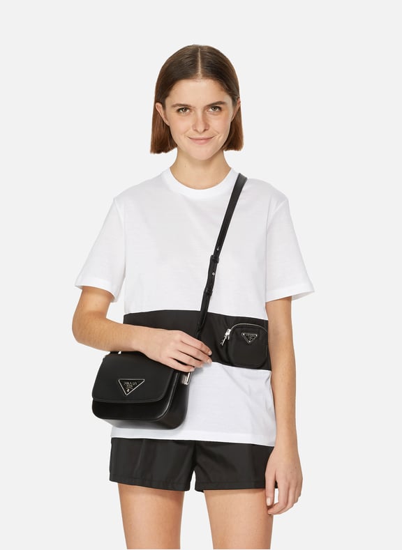 T-shirt à pochette en coton Multicolore by PRADA PRADA T-shirt à pochette en coton Multicolore