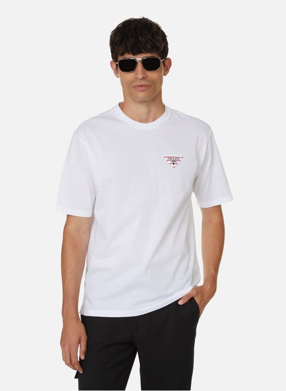 T-shirt en coton Multicolore by PRADA PRADA T-shirt en coton Multicolore