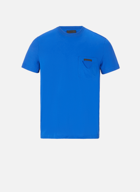T-shirt en coton BleuPRADA 