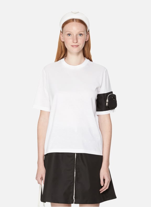 T-shirt pochette en coton Multicolore by PRADA PRADA T-shirt pochette en coton Multicolore
