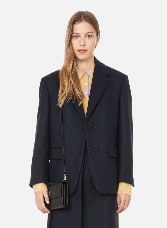 Veste oversize en laine Bleu by PRADA PRADA Veste oversize en laine Bleu