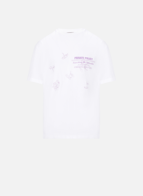 Pinkes Logo-T-Shirt WeißPRIVATE BESTIMMUNGEN 