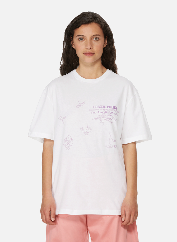 Pink Logo PRIVATE POLICY T-shirt
