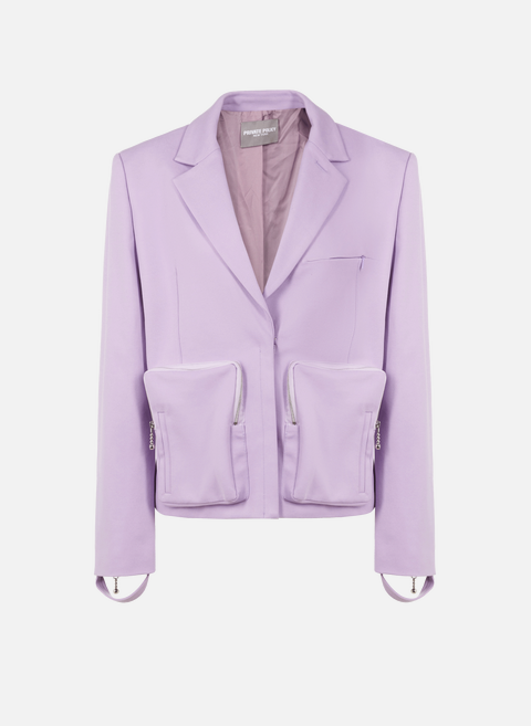 Purple cotton suit jacketPRIVATE POLICY 
