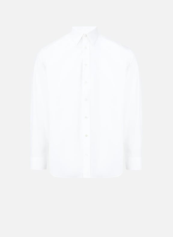 Chemise en coton avec poche imprimée Blanc by RAF SIMONS RAF SIMONS Chemise en coton avec poche imprimée Blanc