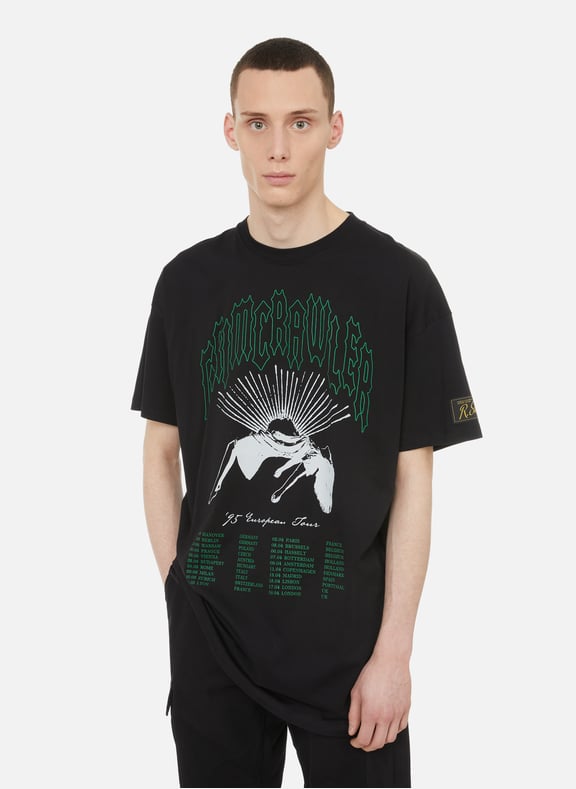 T-shirt oversize Grimcrawler en coton Noir by RAF SIMONS RAF SIMONS T-shirt oversize Grimcrawler en coton Noir