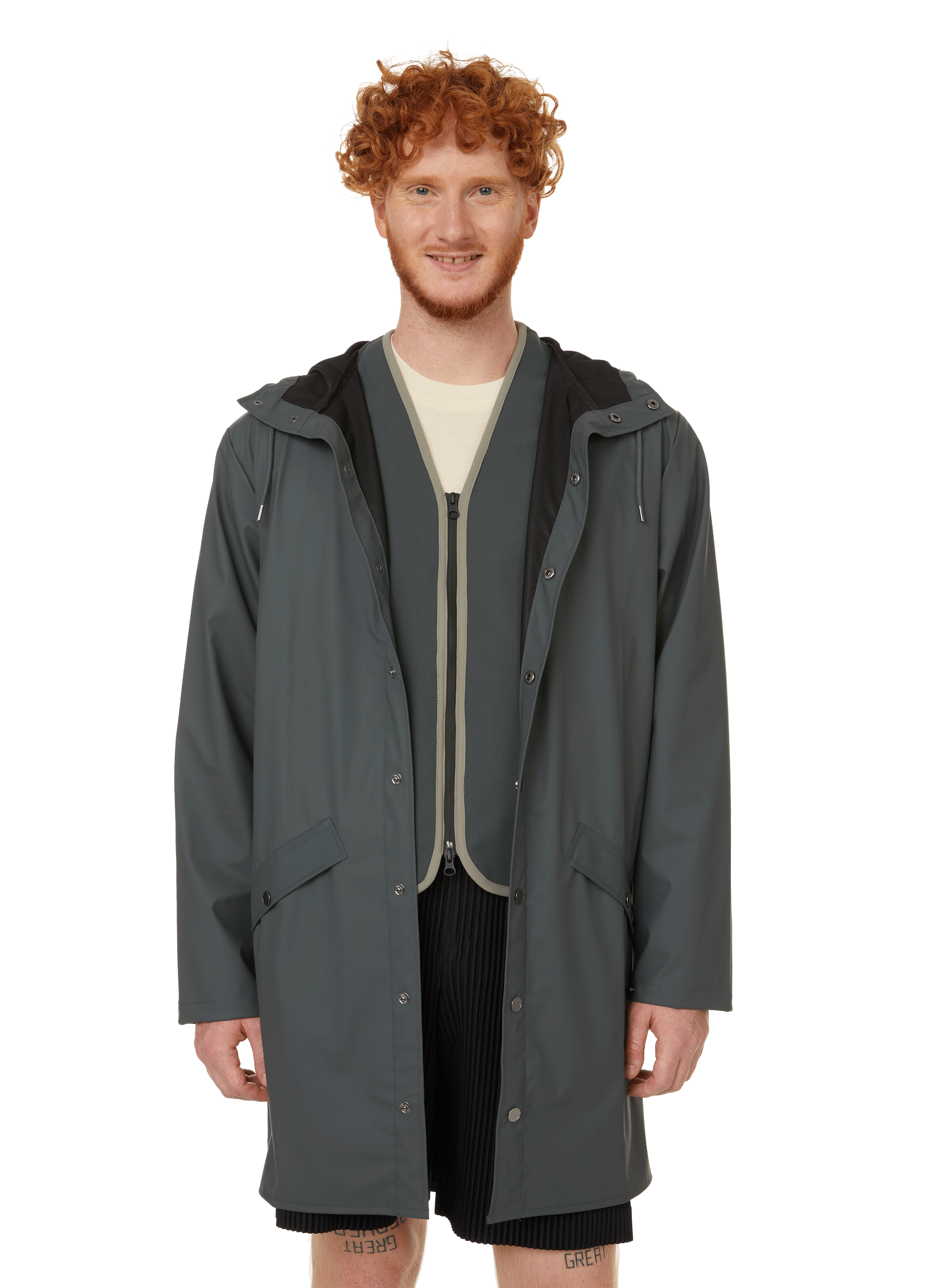 Homme Vêtements Manteaux Manteaux courts Coat Rains pour homme en coloris Noir 