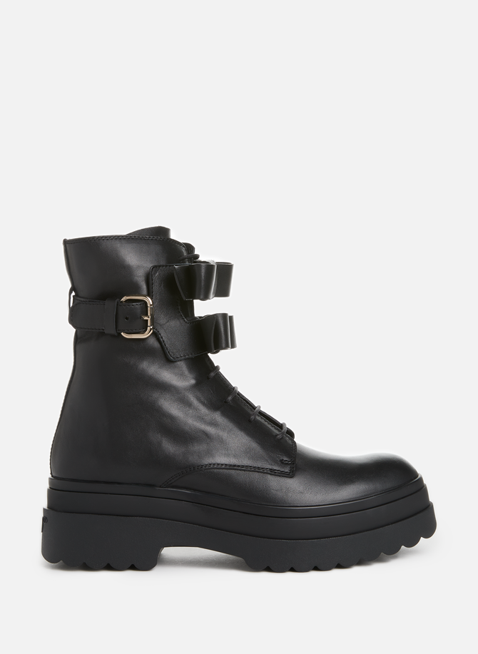RED VALENTINO leather ankle boots