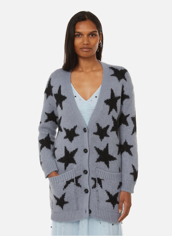 Cardigan à imprimé étoiles Multicolore by RED VALENTINO RED VALENTINO Cardigan à imprimé étoiles Multicolore