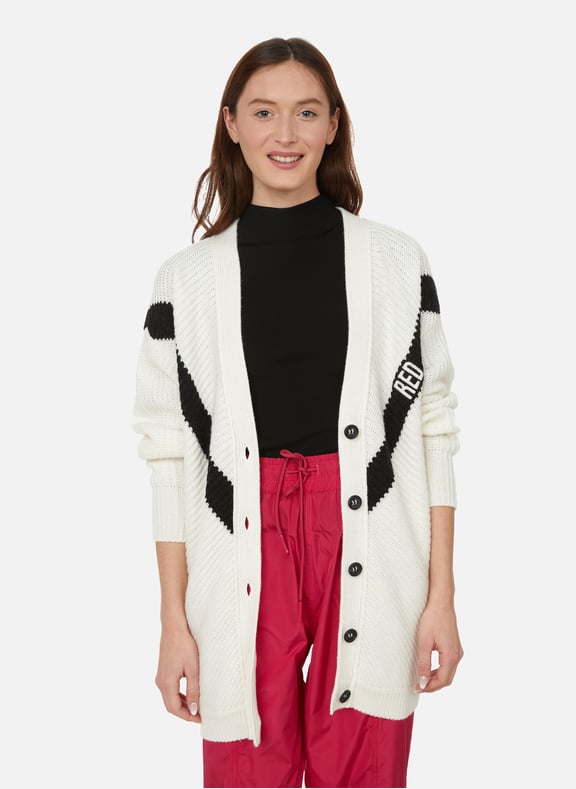 Cardigan à rayures Beige by RED VALENTINO RED VALENTINO Cardigan à rayures Beige