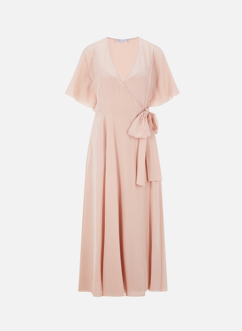 فستان من تصميم RoseRED VALENTINO مصنوع من الحرير بكشكش 