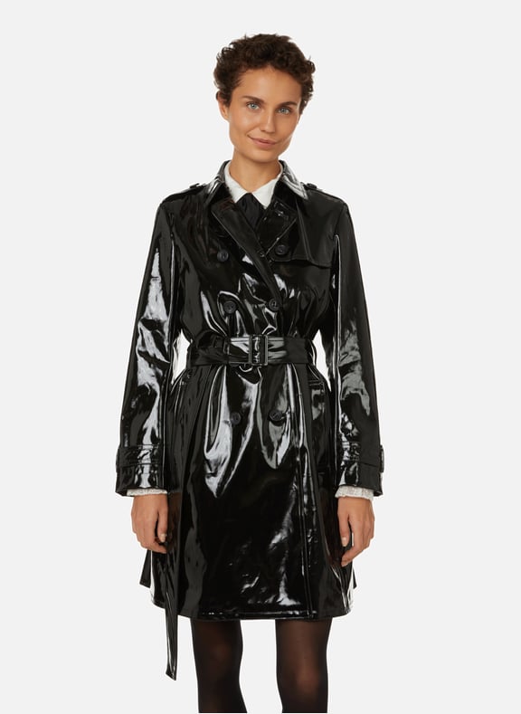 Trench vinyle Noir by RED VALENTINO RED VALENTINO Trench vinyle Noir