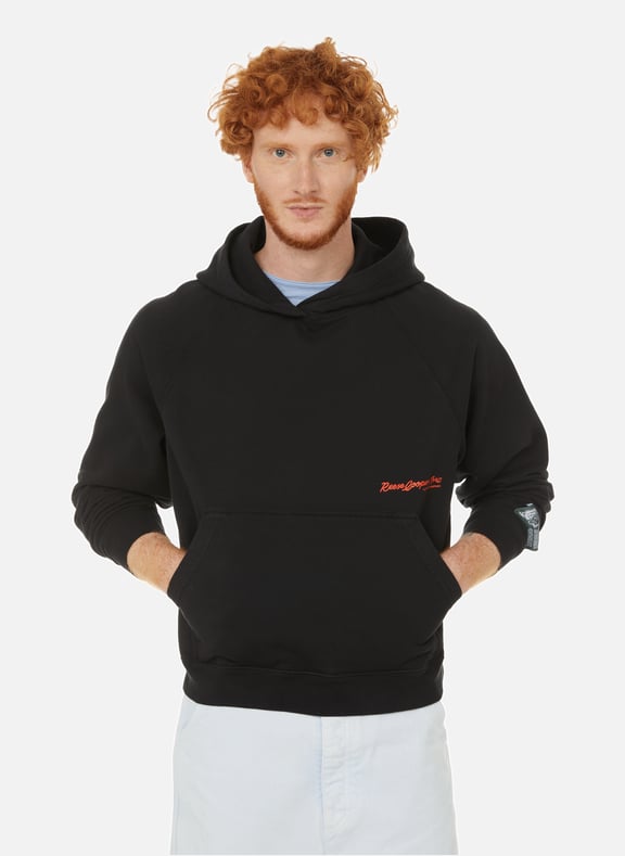 Hoodie à logo en coton Noir by REESE COOPER REESE COOPER Hoodie à logo en coton Noir