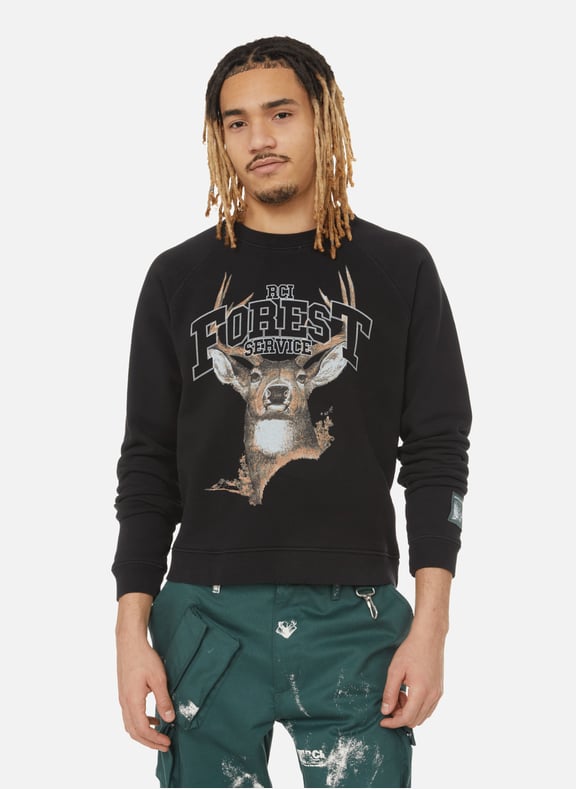 Sweatshirt en coton Noir by REESE COOPER REESE COOPER Sweatshirt en coton Noir