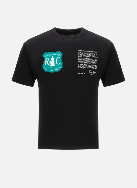 Baumwoll-T-Shirt SchwarzREESE COOPER 