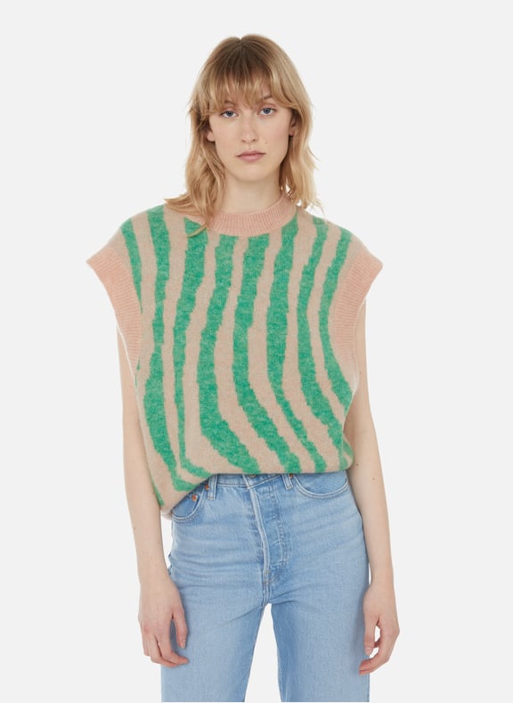 Pull sans mancges Vestiva en laine et mohair Multicolore by REMAIN REMAIN Pull sans mancges Vestiva en laine et mohair Multicolore