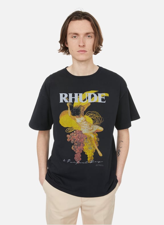 T-shirt A Perfect Day en coton Noir by RHUDE RHUDE T-shirt A Perfect Day en coton Noir