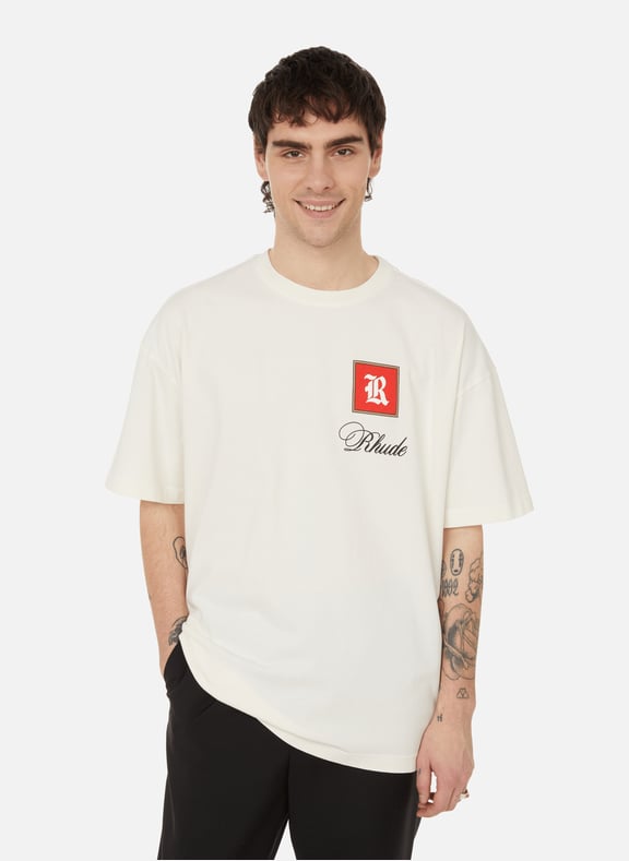 T-shirt Porceline en coton Blanc by RHUDE RHUDE T-shirt Porceline en coton Blanc