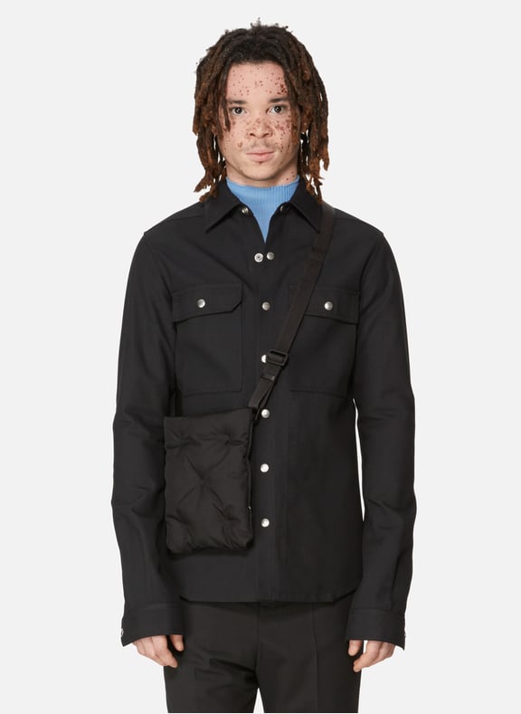 Chemise en coton mélangé Noir by RICK OWENS RICK OWENS Chemise en coton mélangé Noir