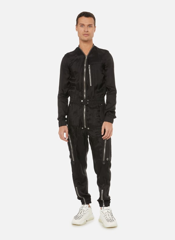 Combinaison en cupro Noir by RICK OWENS RICK OWENS Combinaison en cupro Noir